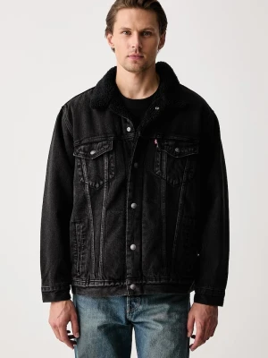 Levi's kurtka jeansowa męska RELAXED FIT SHERPA czarny