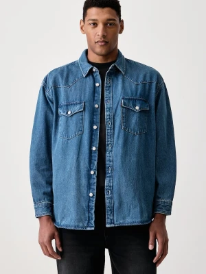 Levi's kurtka koszulowa męska jeansowa DENAMORE WESTERN niebieski