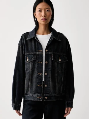 Levi's kurtka oversize damska jeansowa 90S TRUCKER granatowy