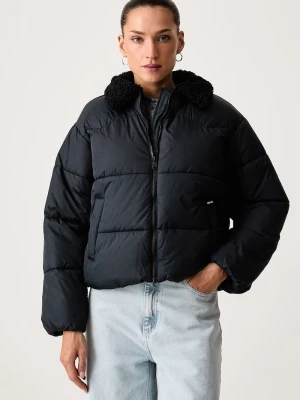 Levi's kurtka pikowana damska PALMER PUFFER SHERPA granatowy