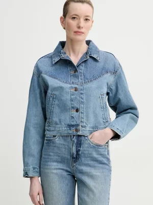 Levi's kurtka SHRUNKEN 90S TRCKR WSTRN kolor niebieski przejściowa 001WO