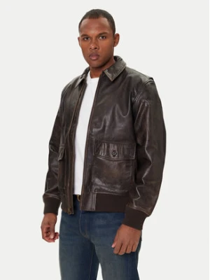 Levi's® Kurtka skórzana Clayton 003AU-0000 Brązowy Regular Fit