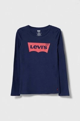 Levi's longsleeve bawełniany dziecięcy kolor niebieski