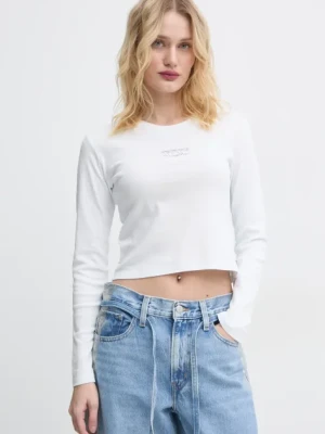 Levi's longsleeve bawełniany kolor biały A8796