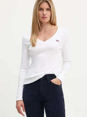 Levi's longsleeve bawełniany kolor biały A9330