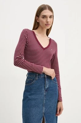 Levi's longsleeve bawełniany kolor bordowy A9330