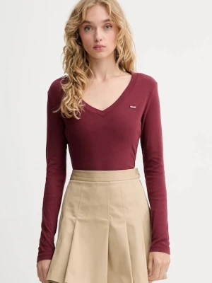 Levi's longsleeve bawełniany kolor czerwony A9330