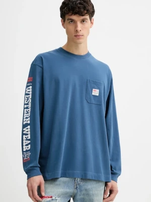 Levi's longsleeve bawełniany x Toy Story kolor niebieski z nadrukiem 0034Q