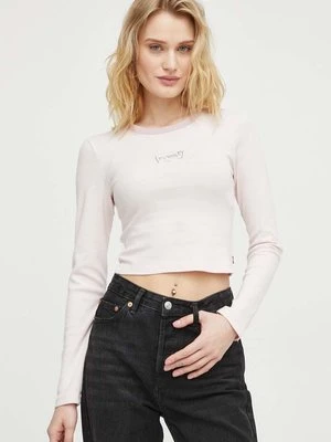 Levi's longsleeve bawełniany kolor różowy