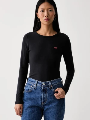 Levi's longsleeve damski bawełniany z elastanem HAYES LS czarny