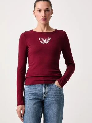Levi's longsleeve damski z bawełną GR HAYES LS czerwony