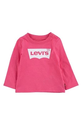 Levi's Longsleeve dziecięcy kolor różowy