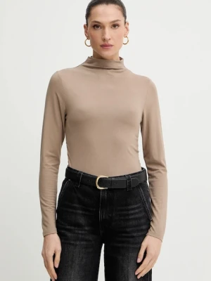 Levi's longsleeve kolor brązowy z półgolfem 003Q6