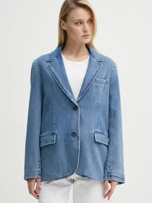 Levi's marynarka jeansowa STELLA RELAXED BLAZER kolor niebieski jednorzędowa gładka 001FX