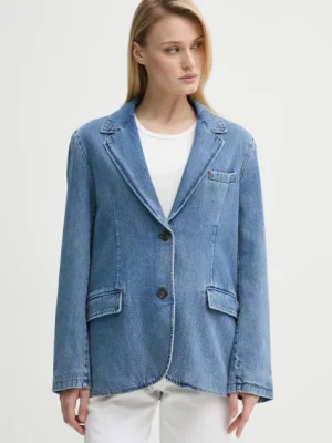 Levi's marynarka jeansowa STELLA RELAXED BLAZER kolor niebieski jednorzędowa gładka 001FX