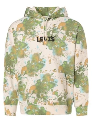 Levi's Męska bluza z kapturem Mężczyźni Materiał dresowy wielokolorowy|zielony|biały wzorzysty,