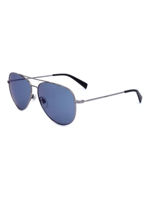Levi's Okulary przeciwsłoneczne unisex w kolorze srebrno-niebieskim rozmiar: 60