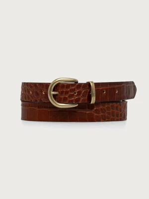Levi's pasek damski skórzany WOMEN'S PHOEBE brązowy