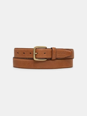 Levi's pasek męski skórzany FINN FEATHER EDGE brązowy