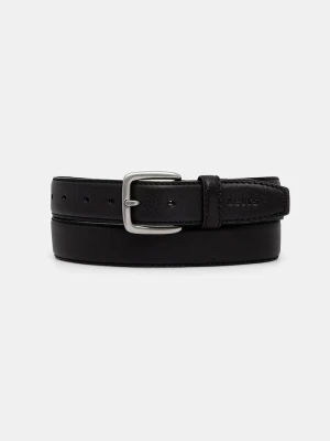 Levi's pasek męski skórzany FINN FEATHER EDGE czarny