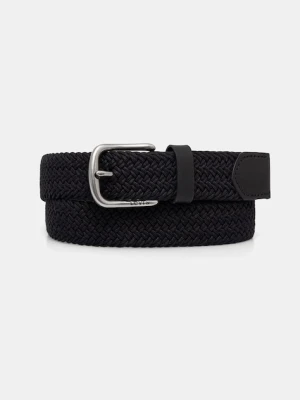Levi's pasek parciany z bawełną AUSTIN STRETCH WOVEN czarny