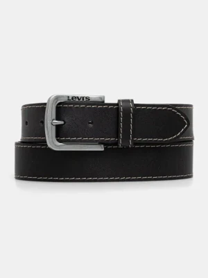Levi's pasek skórzany kolor czarny 000I6-0000
