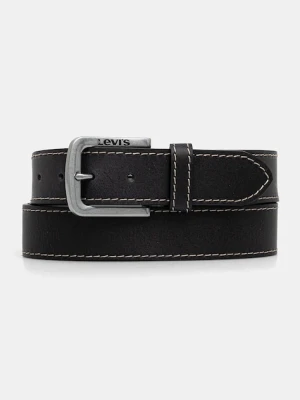 Levi's pasek skórzany LOIRE czarny