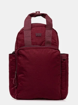 Levi's plecak damski kolor bordowy duży gładki D7738-0010