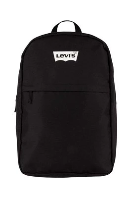 Levi's plecak dziecięcy kolor czarny mały z nadrukiem