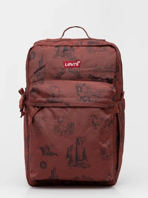 Levi's plecak kolor brązowy duży z aplikacją D5463