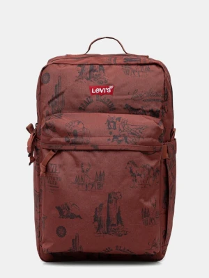 Levi's plecak kolor brązowy duży z aplikacją D5463