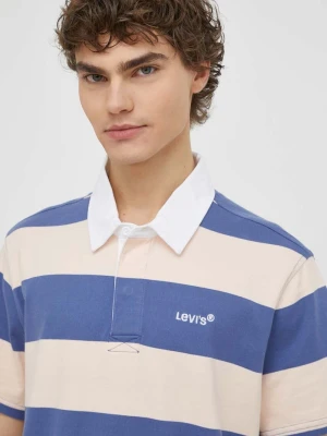 Levi's polo bawełniane fioletowy