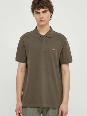 Levi's polo bawełniane kolor zielony