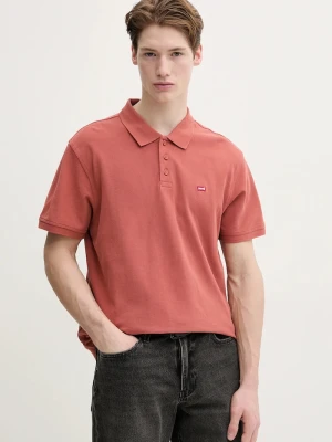 Levi's polo bawełniane pomarańczowy