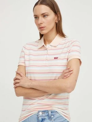 Levi's polo damski kolor beżowy