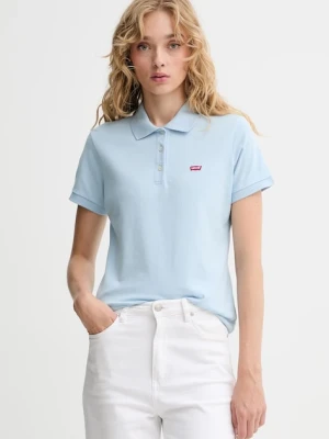 Levi's polo damski kolor niebieski 001F2