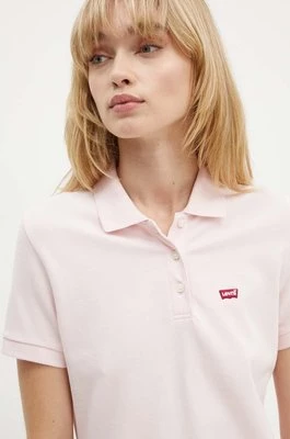 Levi's polo damski kolor różowy