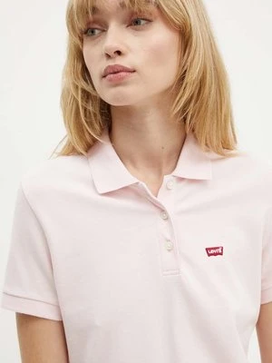 Levi's polo damski kolor różowy