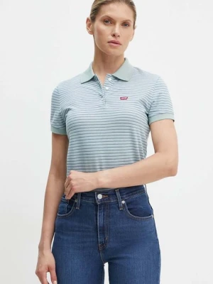 Levi's polo damski kolor zielony 52599