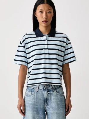 Levi's polo damskie bawełniane DIDION RUGBY niebieski