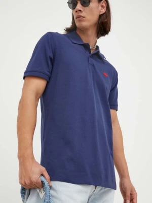 Levi's polo męski kolor granatowy gładki