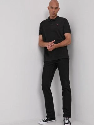 Levi's Polo męskie kolor czarny gładki 35883.0007-Blacks