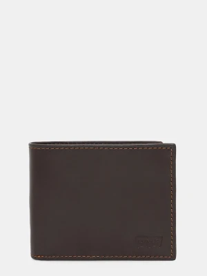 Levi's - Portfel skórzany CASUAL CLASSICS HUNTE COIN BIFOLD brązowy