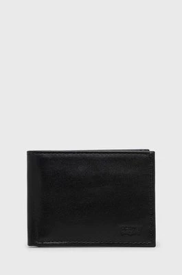 Levi's portfel skórzany kolor czarny