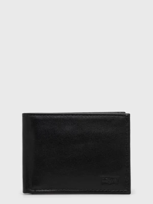 Levi's portfel skórzany kolor czarny