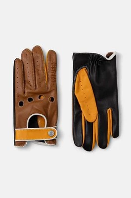 Levi's rękawiczki skórzane Levi’s x McLaren męskie kolor brązowy A9422-0000