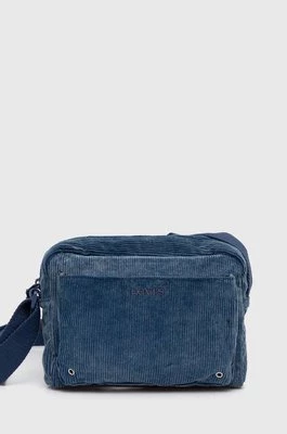 Levi's saszetka sztruksowa kolor granatowy D7875-0006