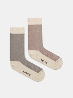 Levi's skarpetki 2-pack kolor beżowy 37157-1211