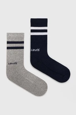 Levi's skarpetki 2-pack kolor granatowy