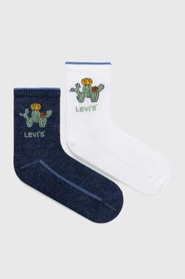 Levi's skarpetki 2-pack kolor niebieski